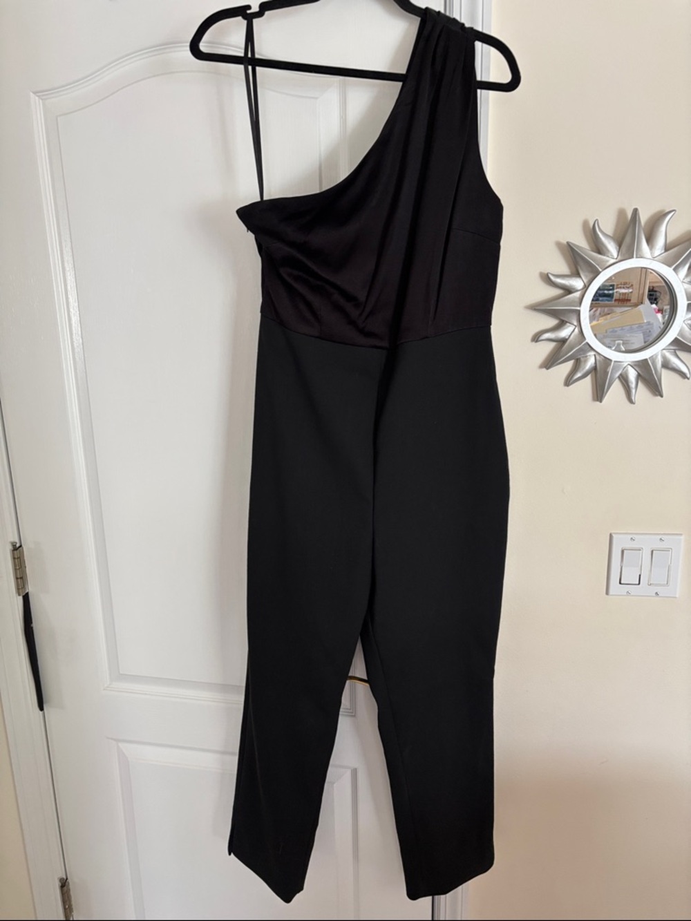 Ted Baker Ladies Black One-Shoulder Jumpsuit-M